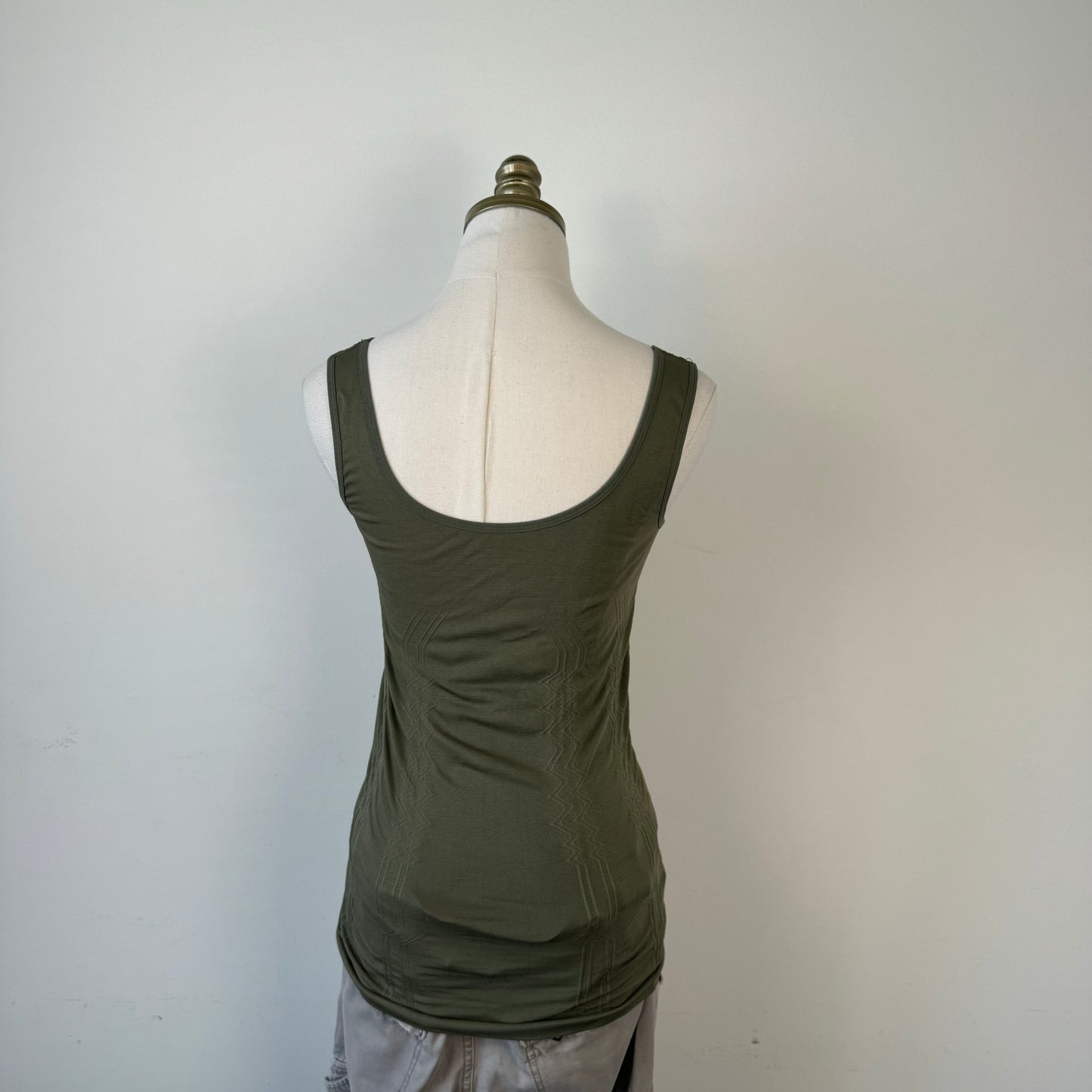 Olive Green Fitted Ruched Tank