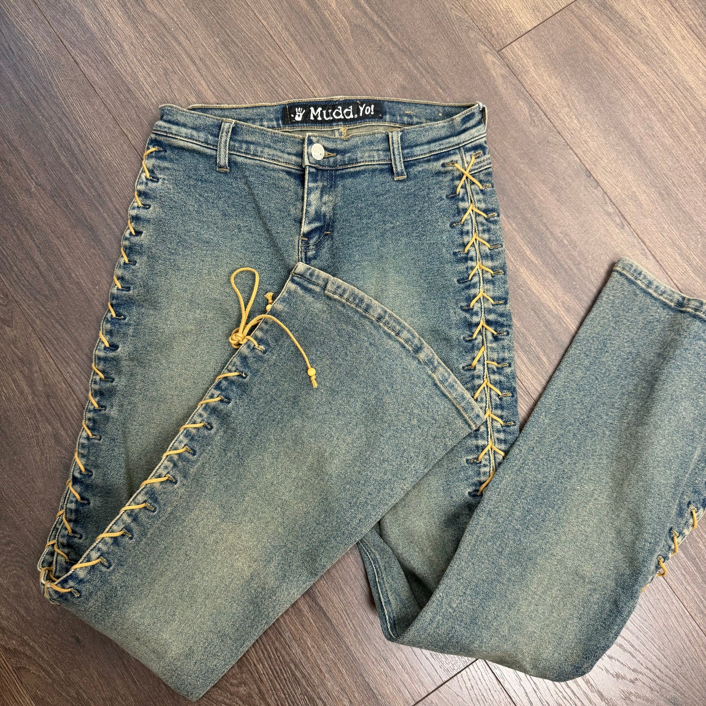 Mudd Jeans Low Rise Lace Up Bootcut Jeans