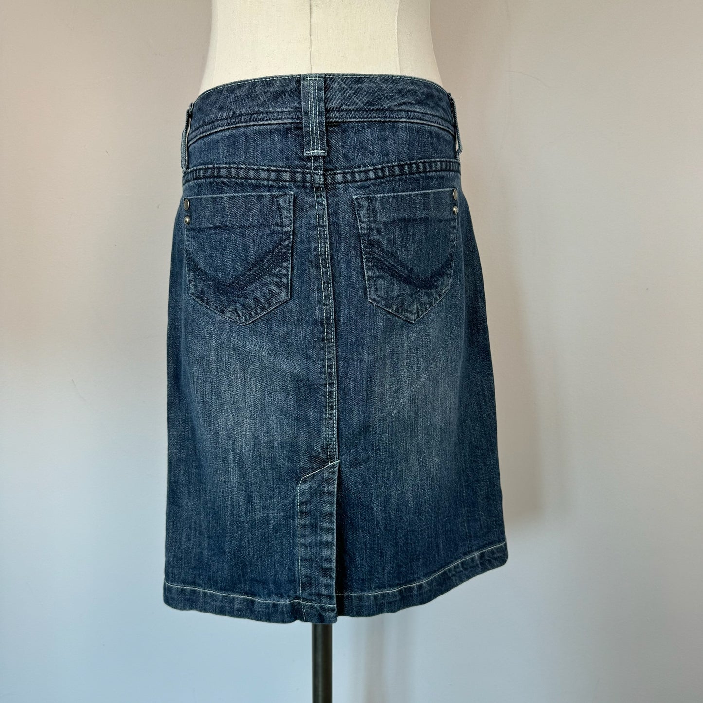 Vintage Denim Midi Skirt
