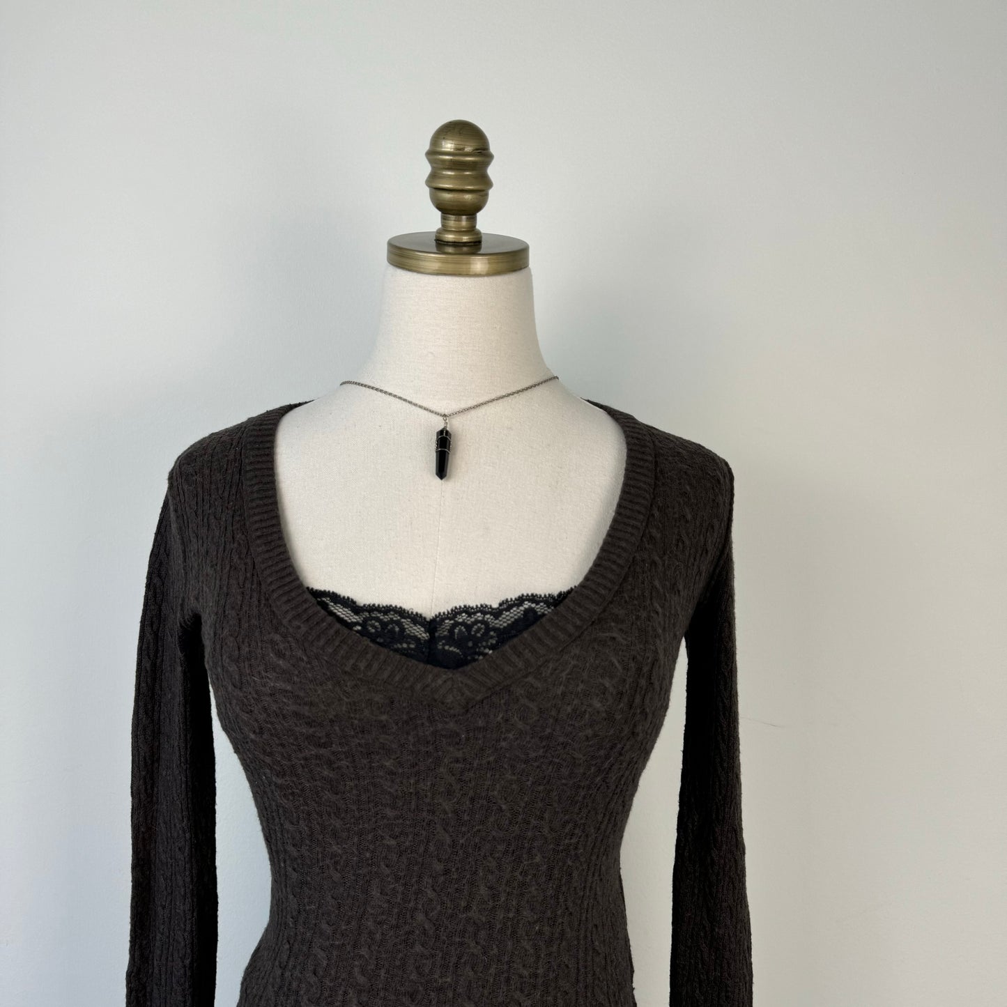 Fitted Rory Cable Knit Sweater