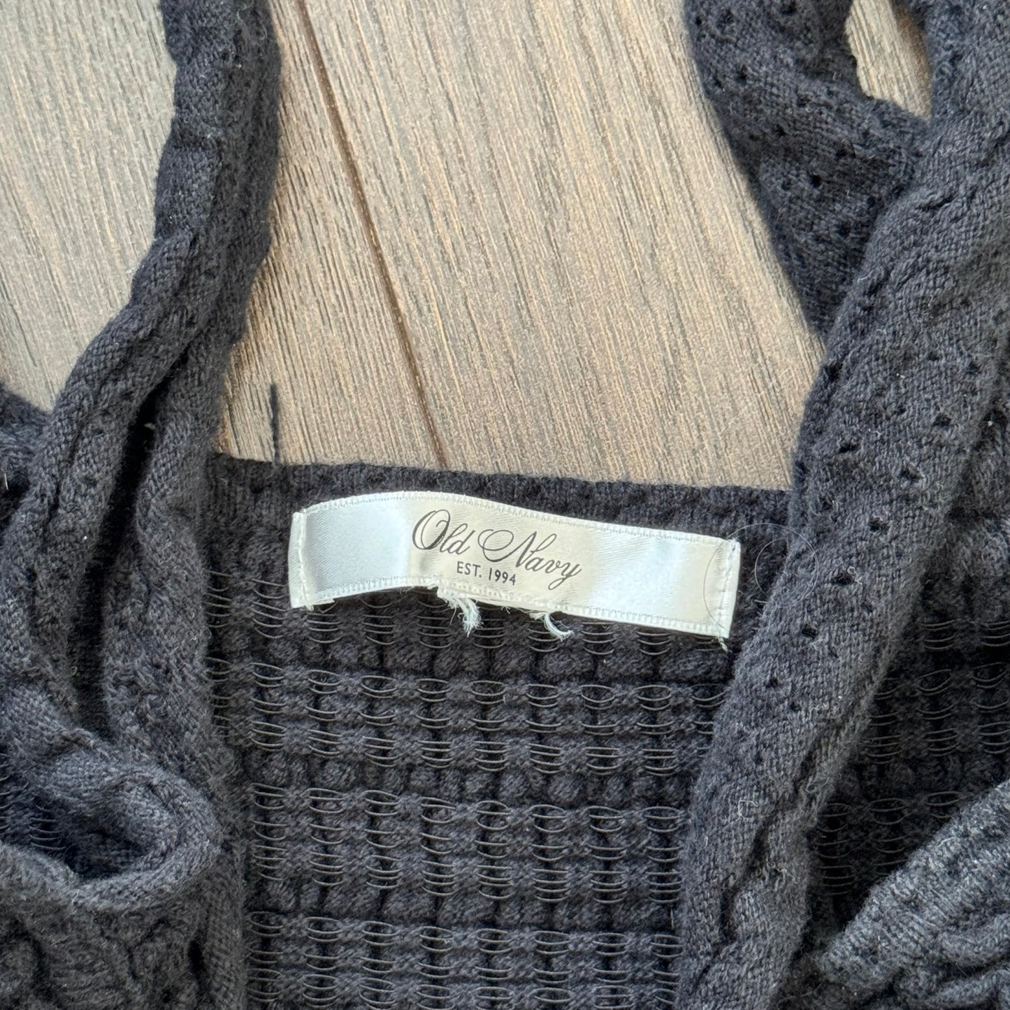 Black Knit Babydoll Top