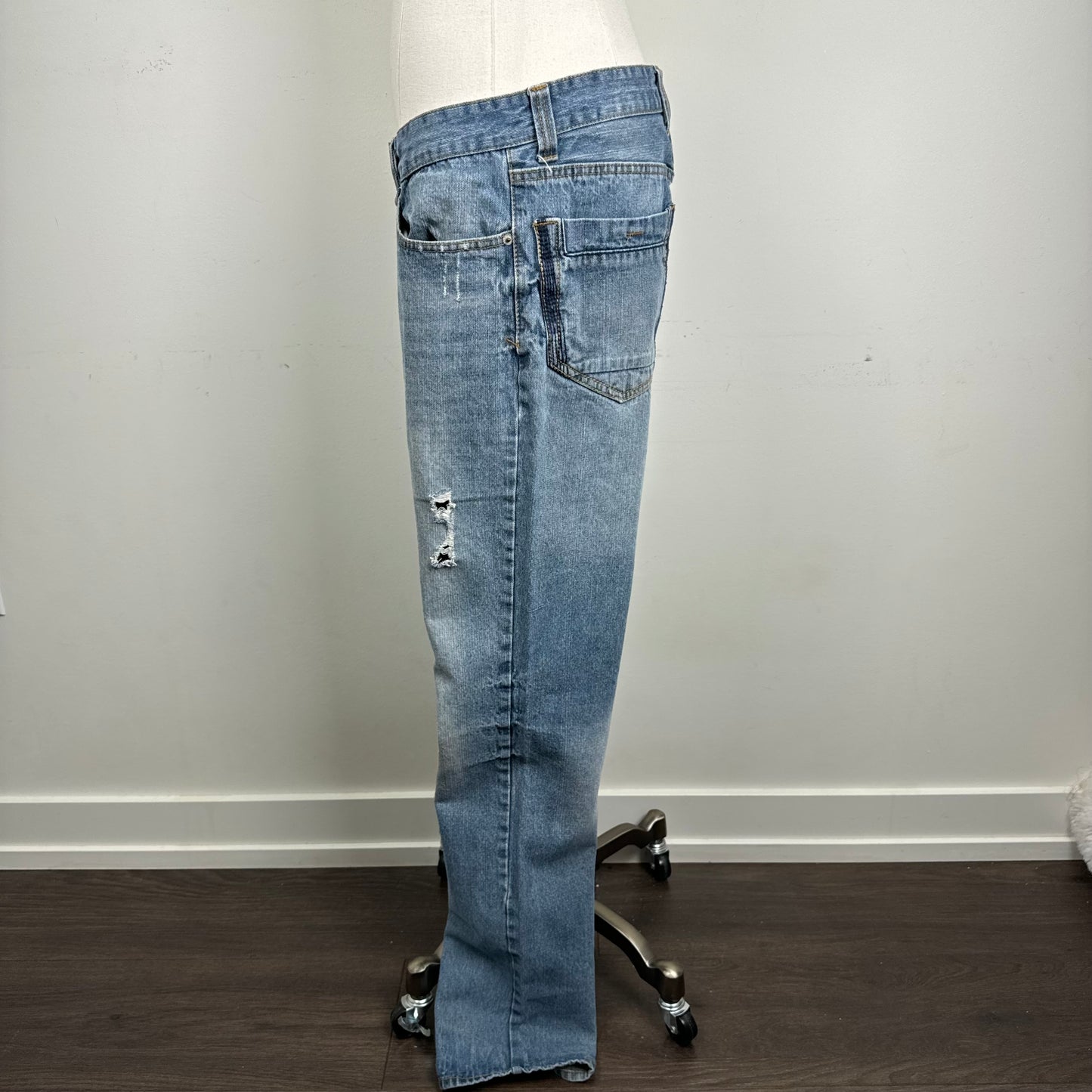 U.S. Polo Light Wash Distressed Straight Cut Jeans