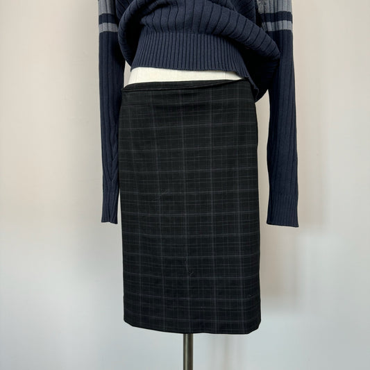 Vintage Plaid Midi Skirt