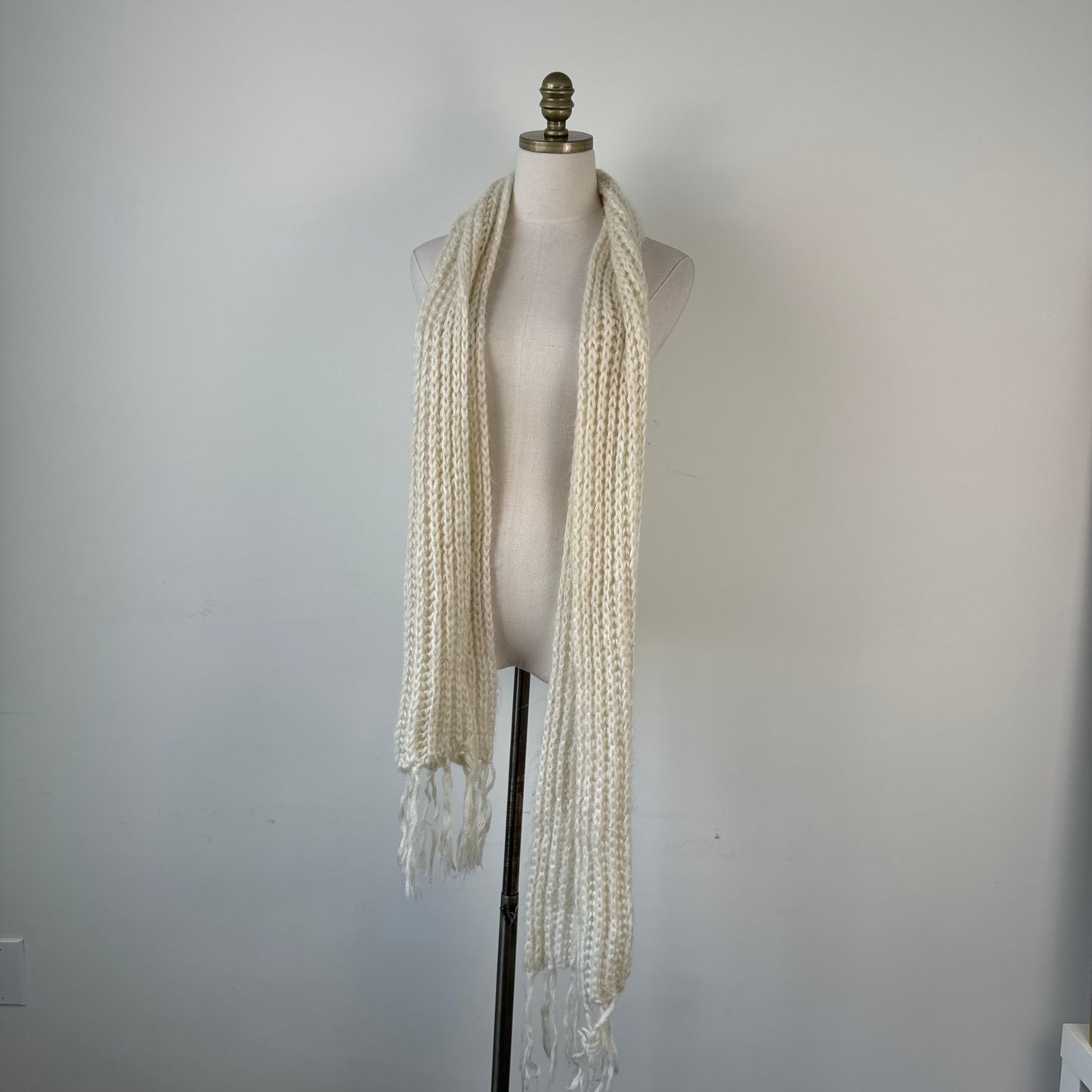 Cream Chunky Knit Scarf