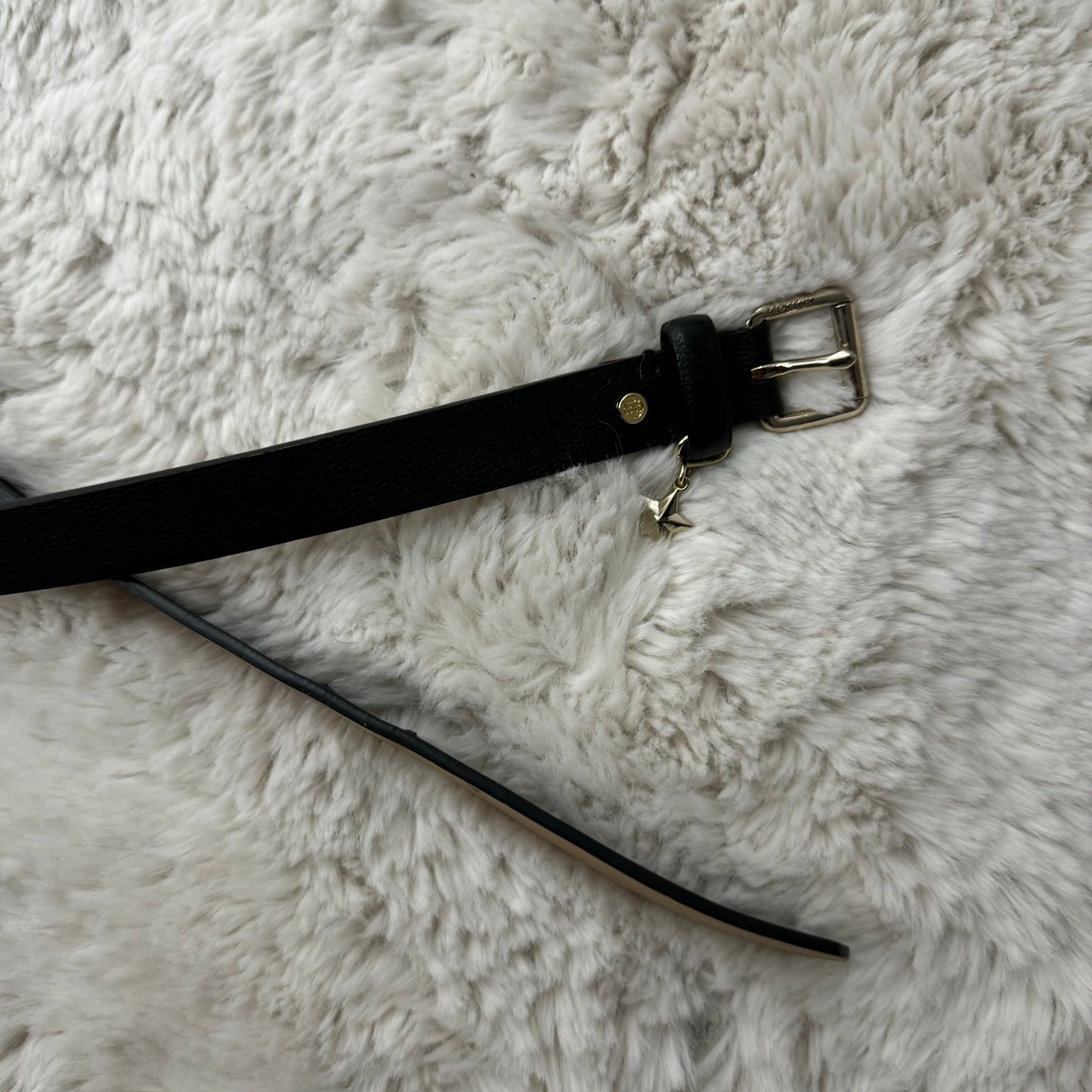 Tommy Hilfiger Black Thin Leather Belt