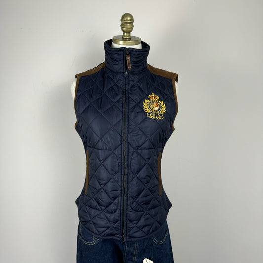Polo Navy Zip Up Vest