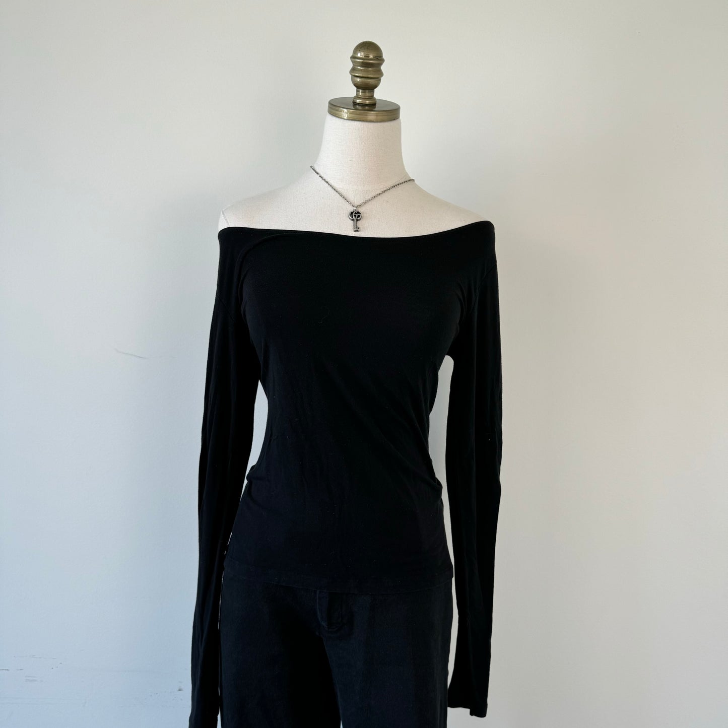 Sarah Pacini Black Off Shoulder Top