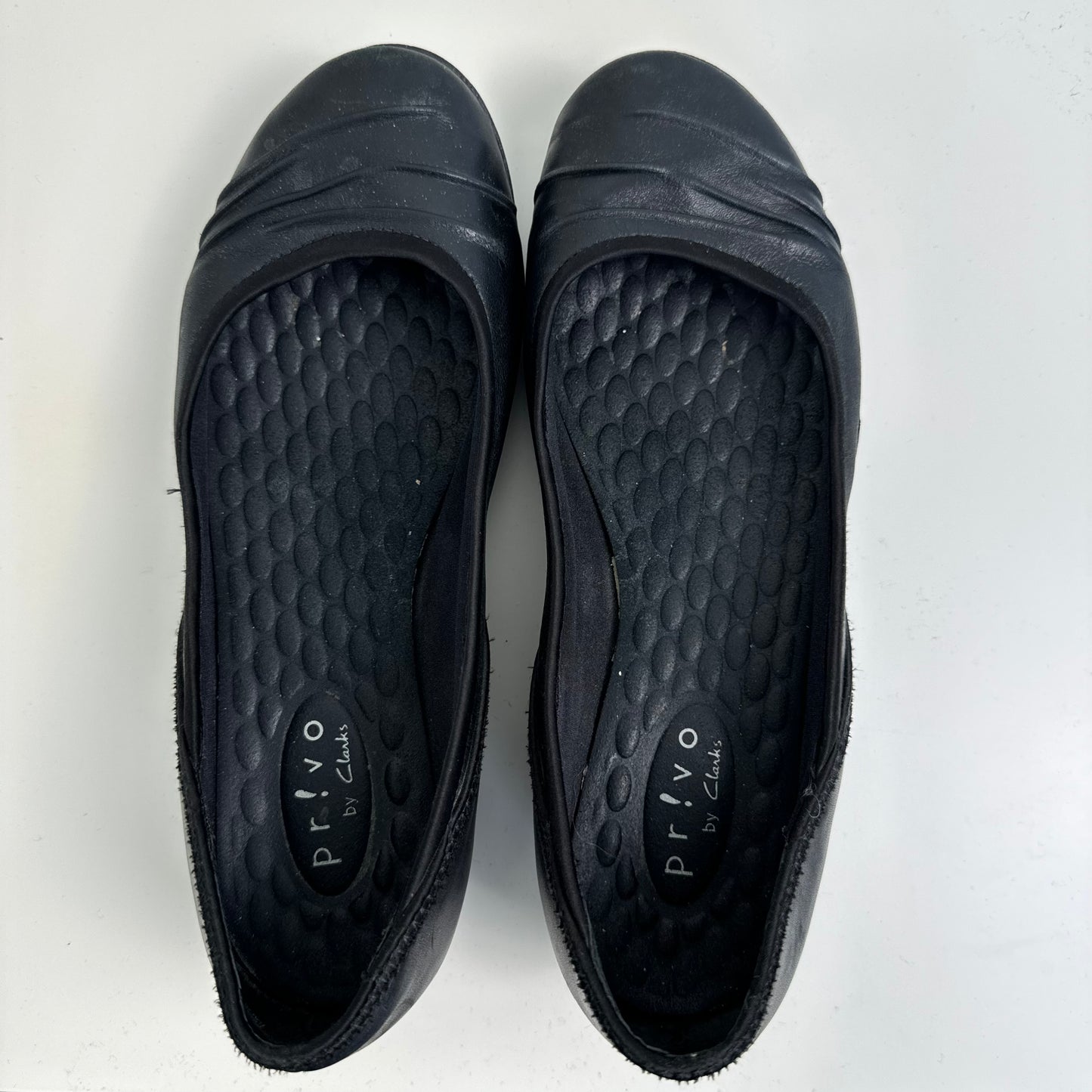 Black Leather Ballet Flats