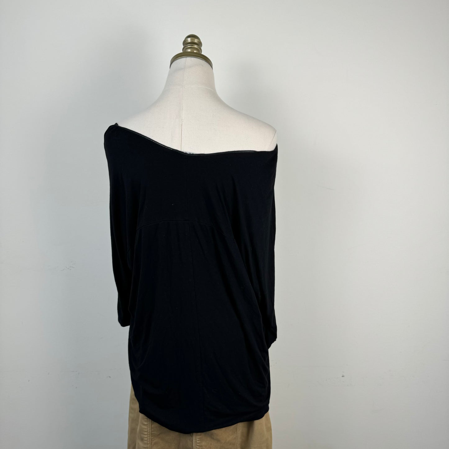 Black Slinky Off Shoulder Dolman Top