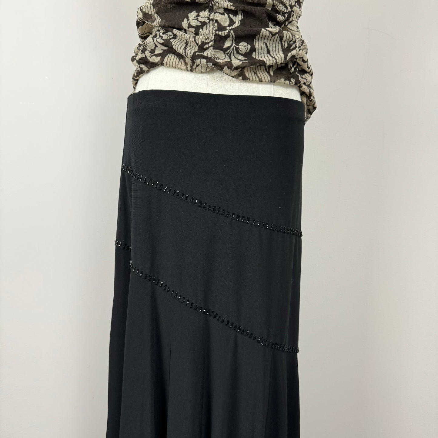 Black Flowy Maxi Skirt