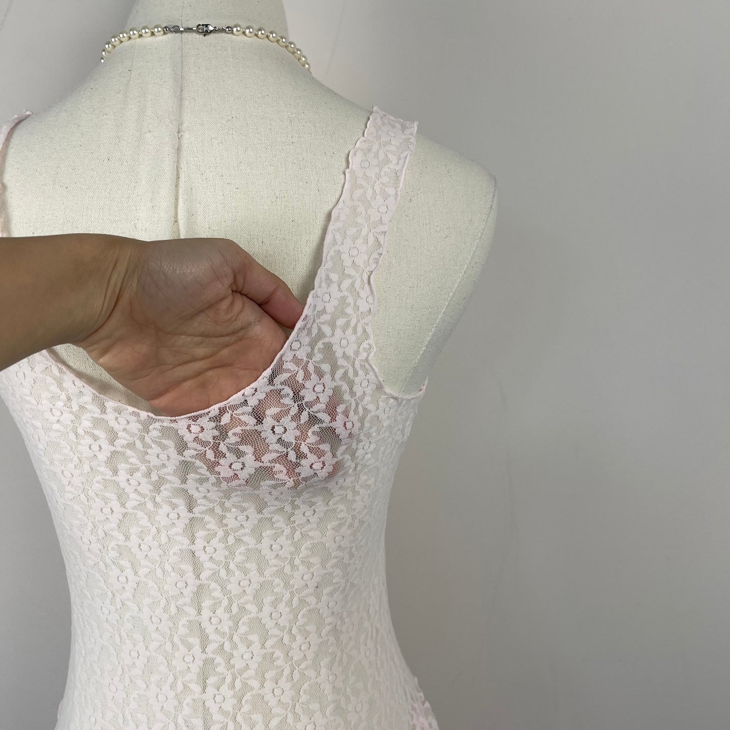 Romantic Sheer Lace Drop-Waist Dress