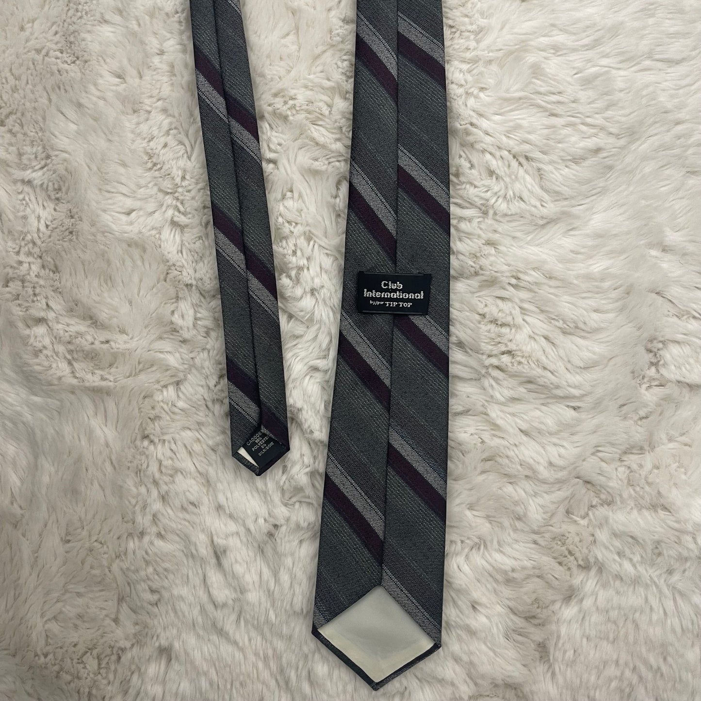 Vintage Grey and Burgundy Tie