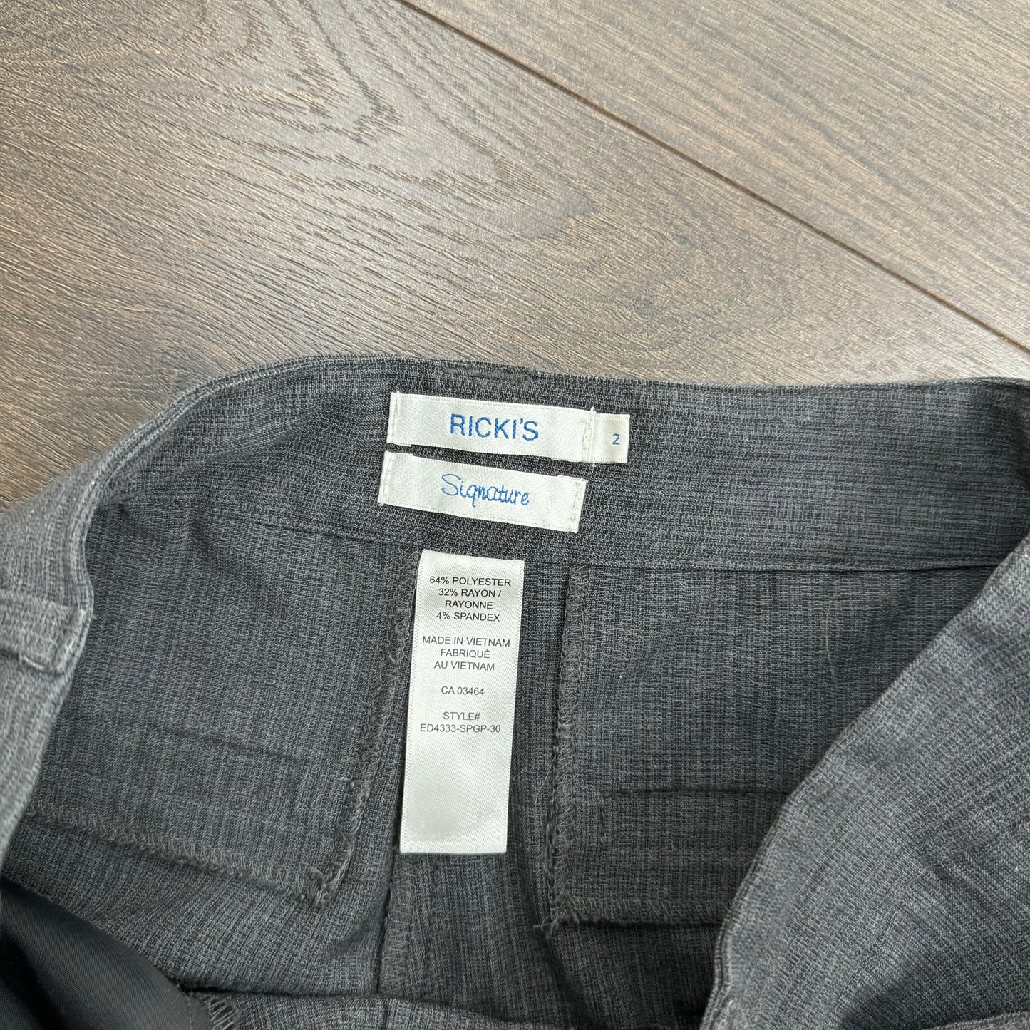 Grey Office Siren Low Rise Flared Trousers