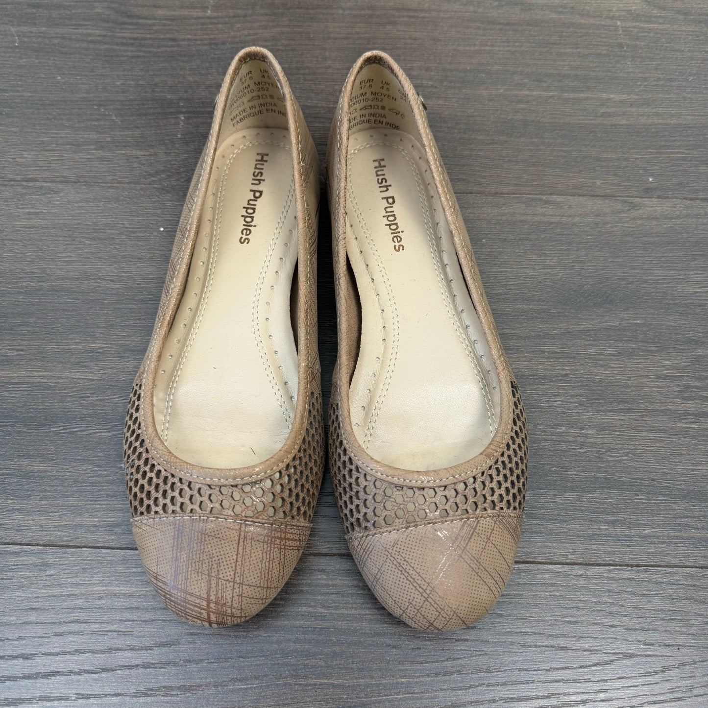Brown Plaid Ballet Flats (US6.5)