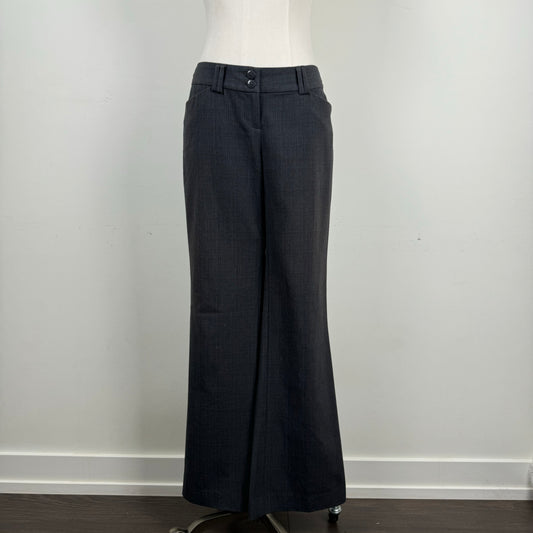 Grey Office Siren Low Rise Flared Trousers