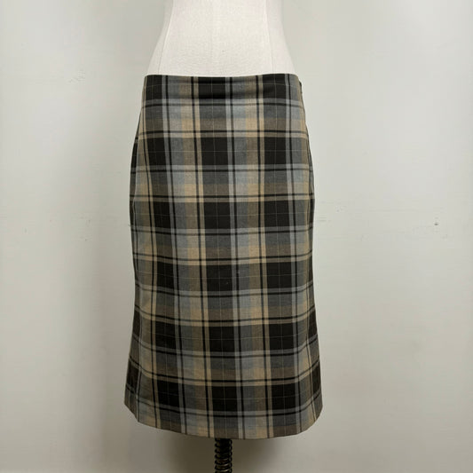 Vintage Plaid Midi Skirt