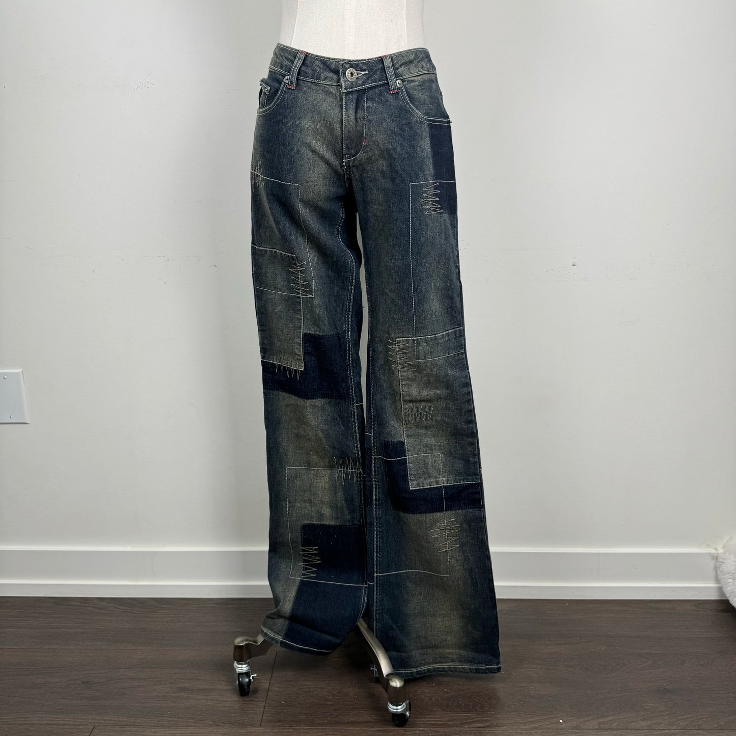 Bongo Low Rise Patchwork Jeans