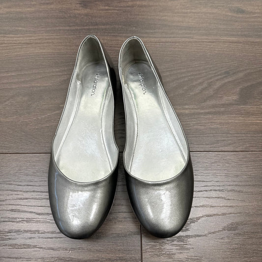 Silver Ballet Flats