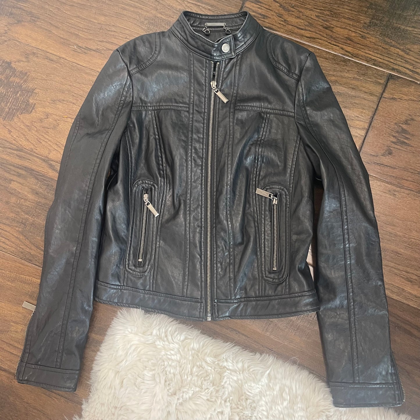 Vintage Black Moto Leather Jacket