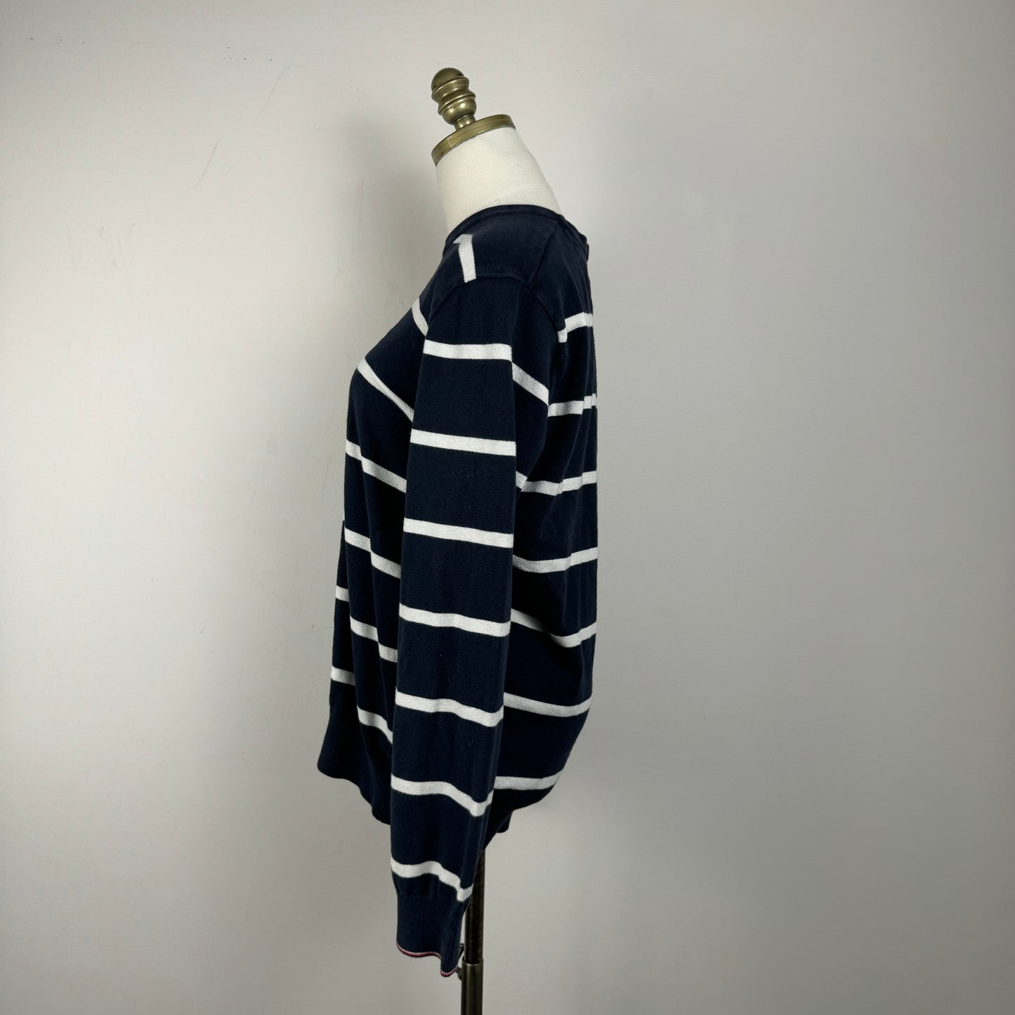 Tommy Striped Oversized Crewneck Sweater