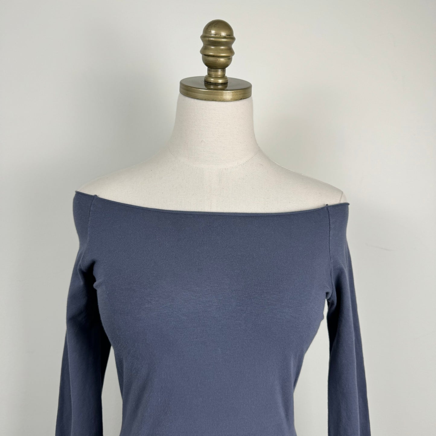 Brandy Melville Off Shoulder Fitted Long Sleeve Top