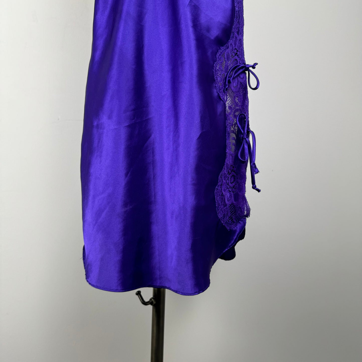 Vintage Purple Lace Trim Slip Dress