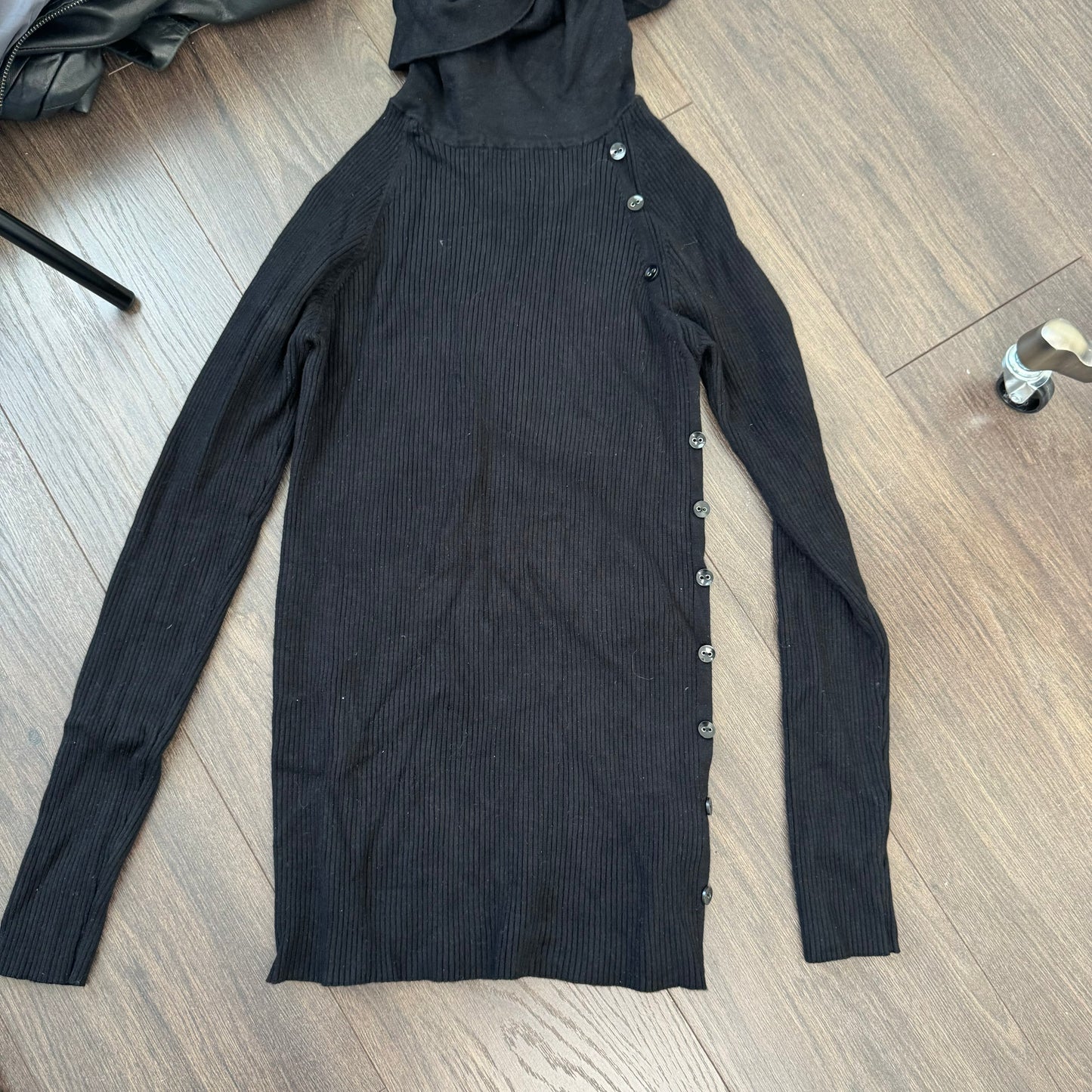 Black Fitted Turtleneck Sweater