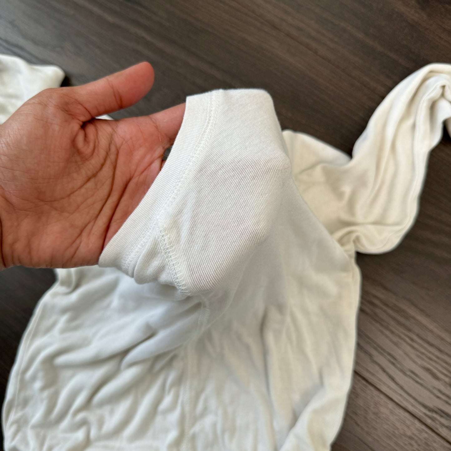White Fitted Long Sleeve Top
