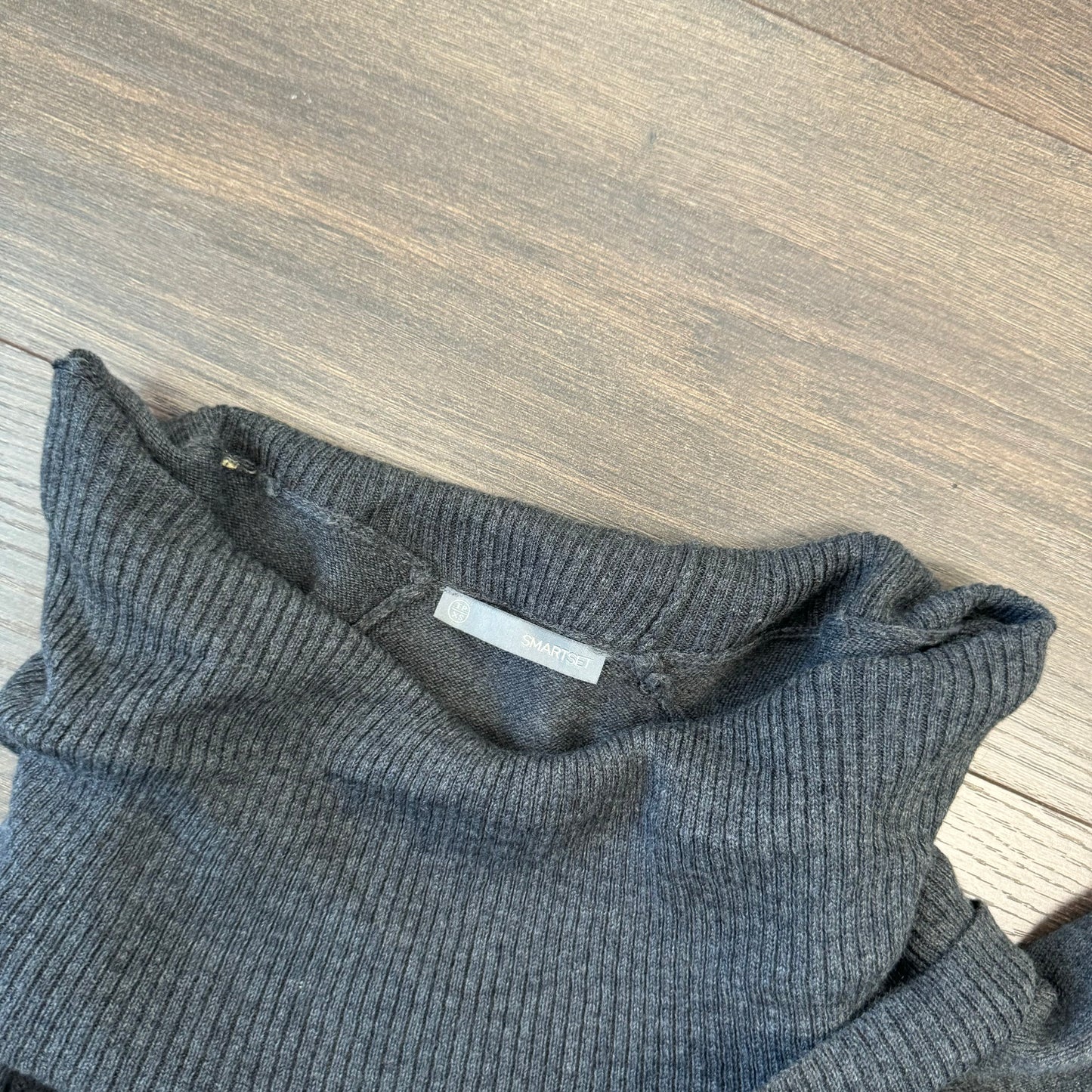 Dark Grey Off The Shoulder Sweater