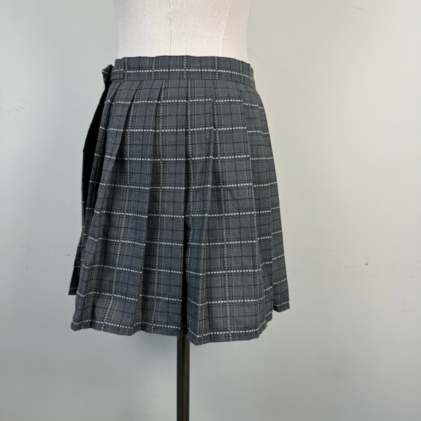 Plaid Pleated Mini Skirt