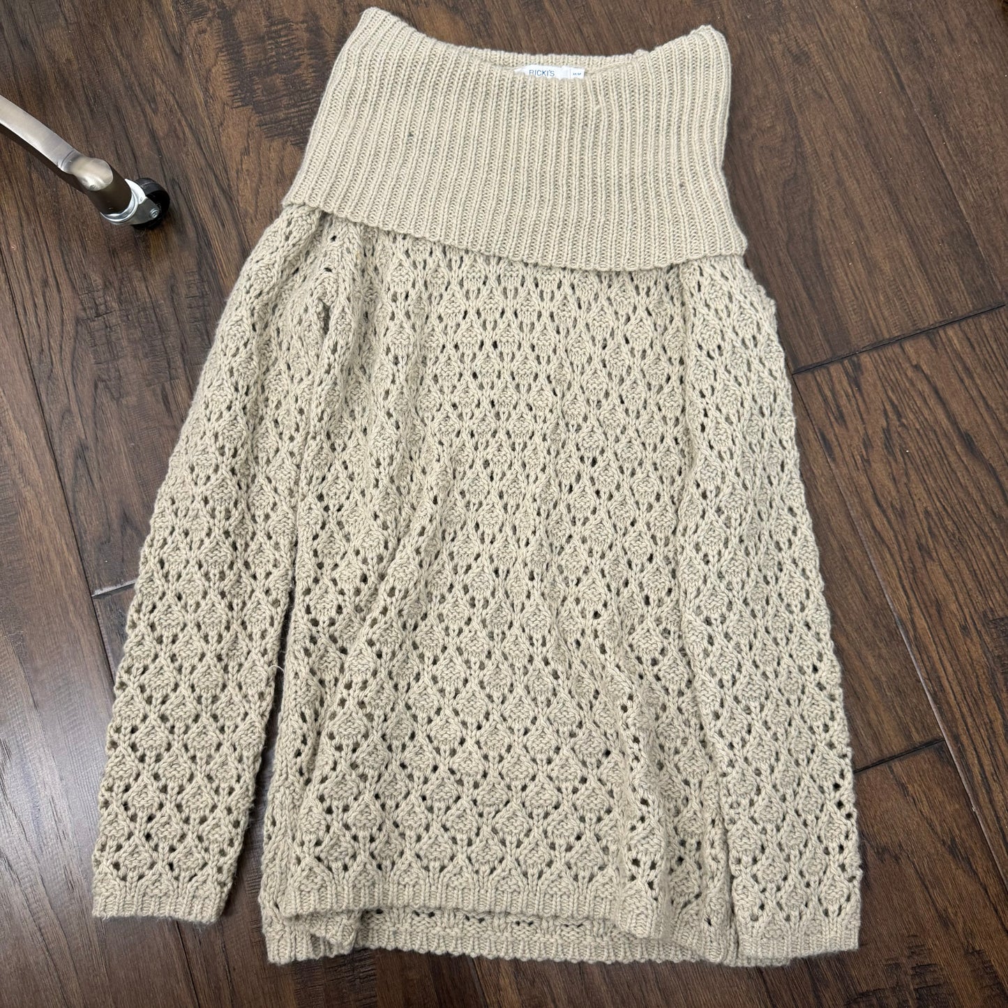 Vintage Beige Open Knit Sweater