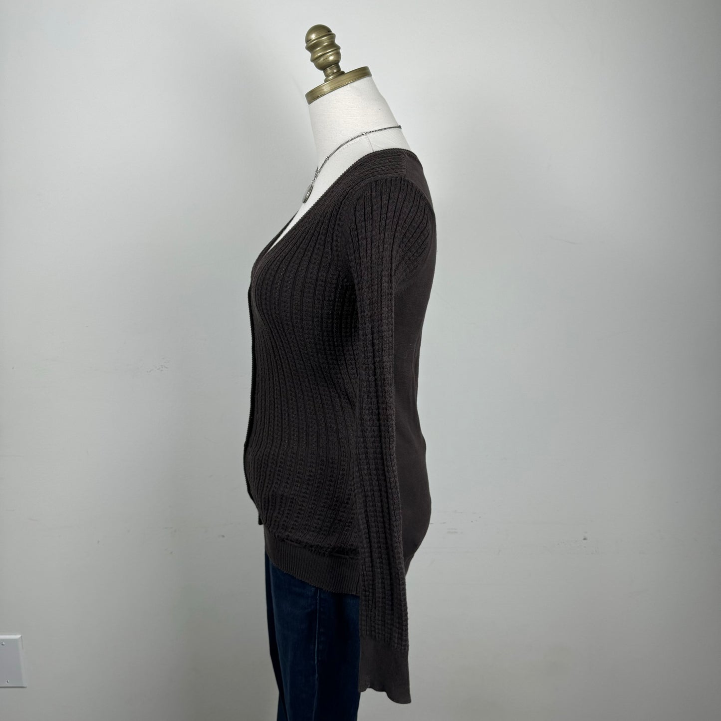 Esprit Brown Fitted Button Up Cardigan