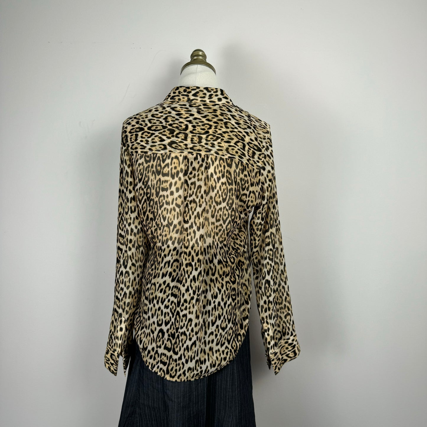 Guess Leopard Print Button Up Shirt