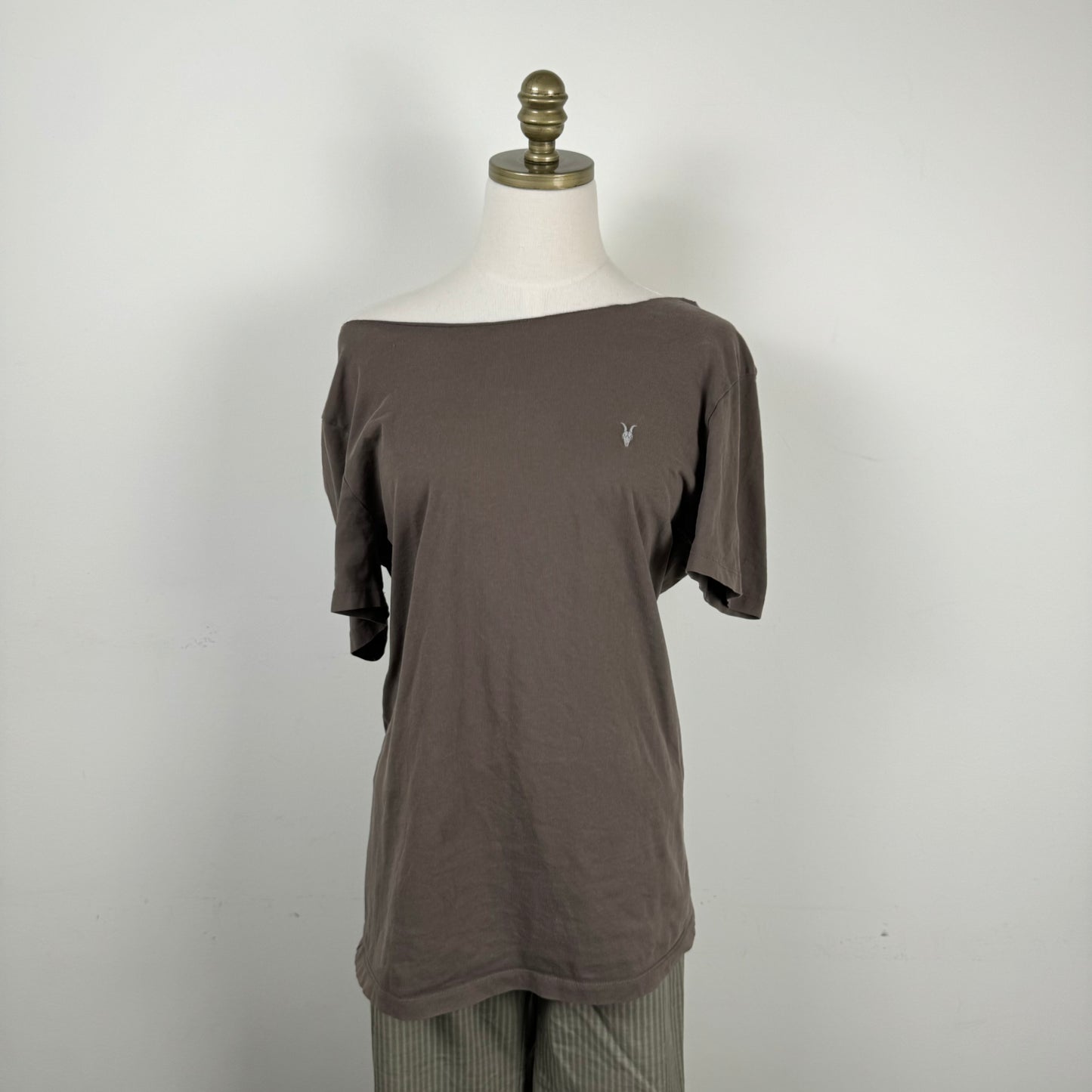 ALLSAINTS Brown Off Shoulder Top