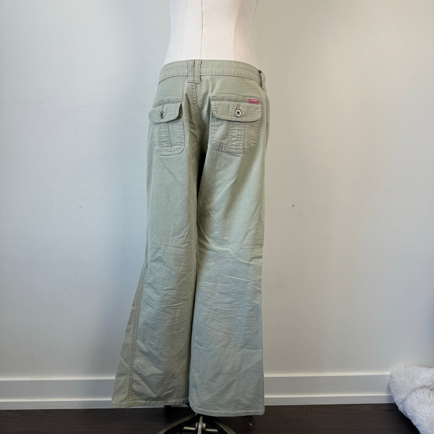 Low Rise Y2K Flared Cargo Trousers