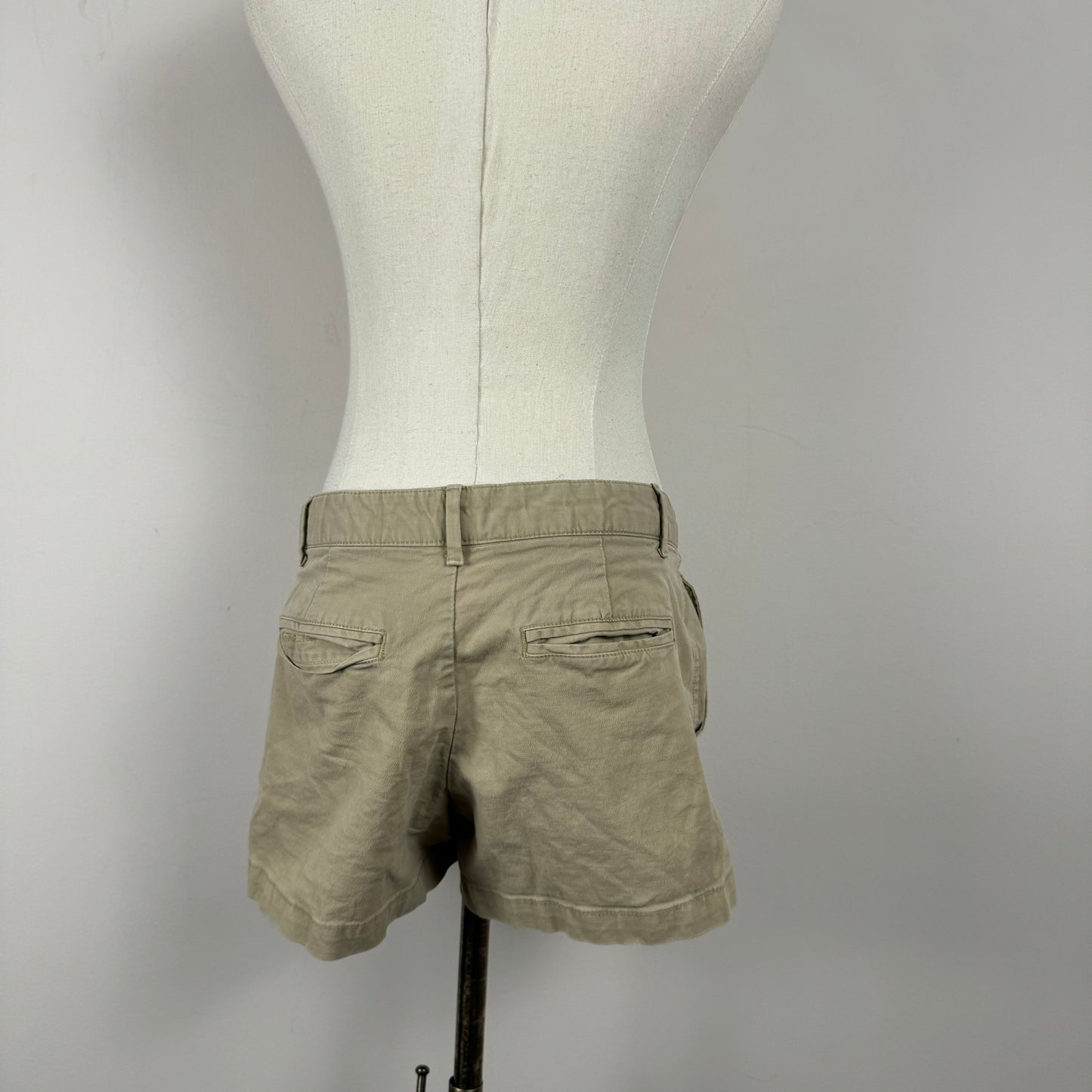 Beige Khaki Micro Mini Shorts