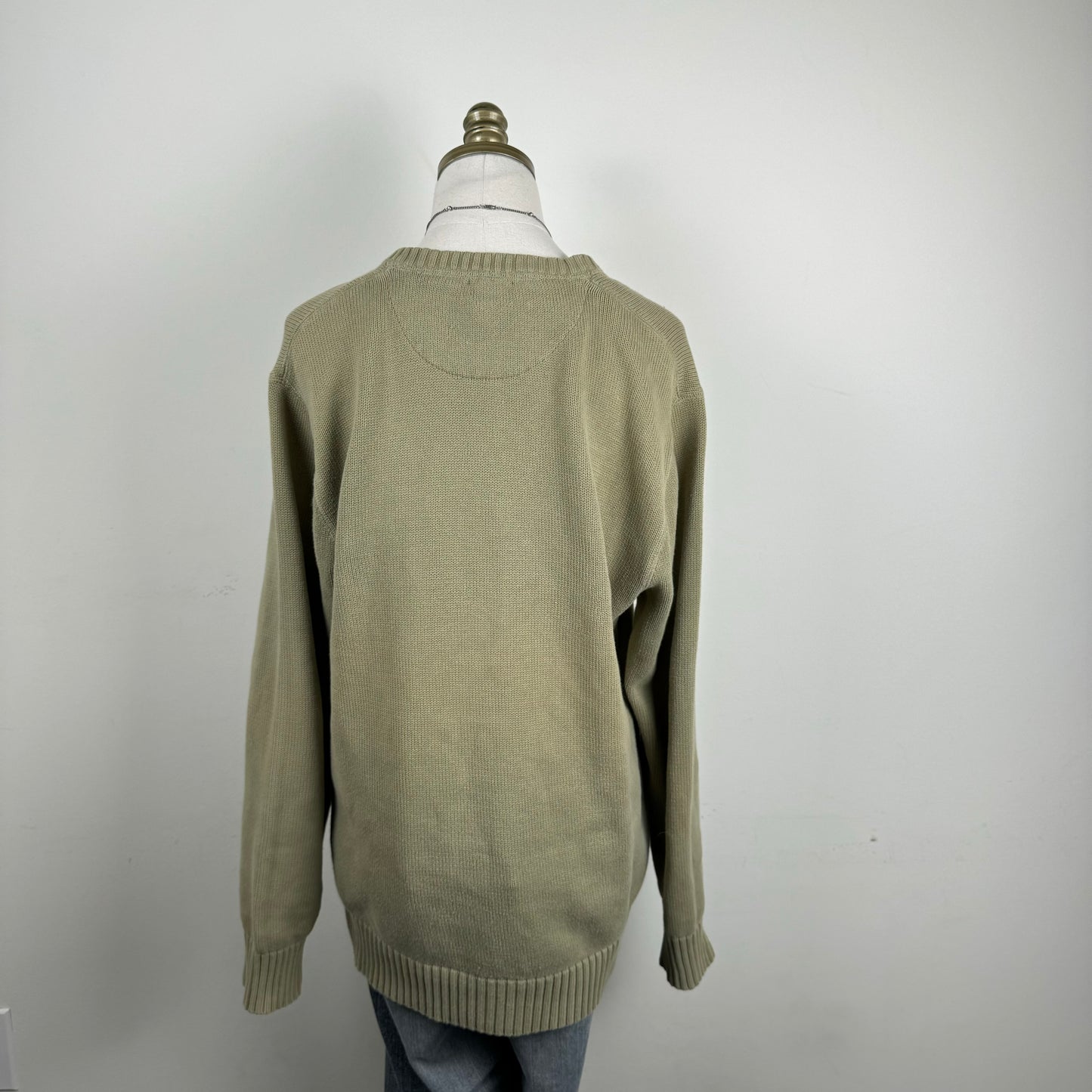 Sage Green Oversized Knit Sweater