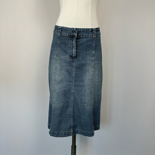 Vintage Denim Midi Skirt