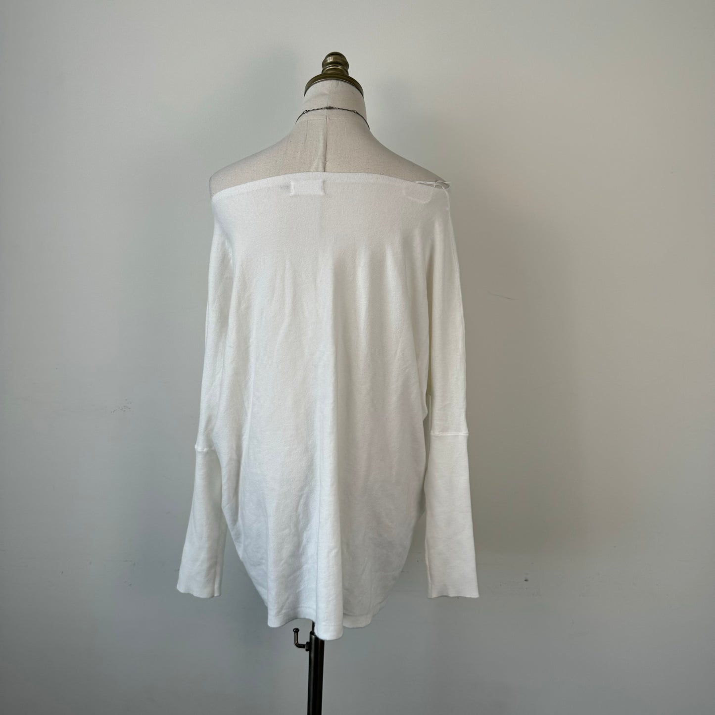 Oversized Off Shoulder White Knit Sweater