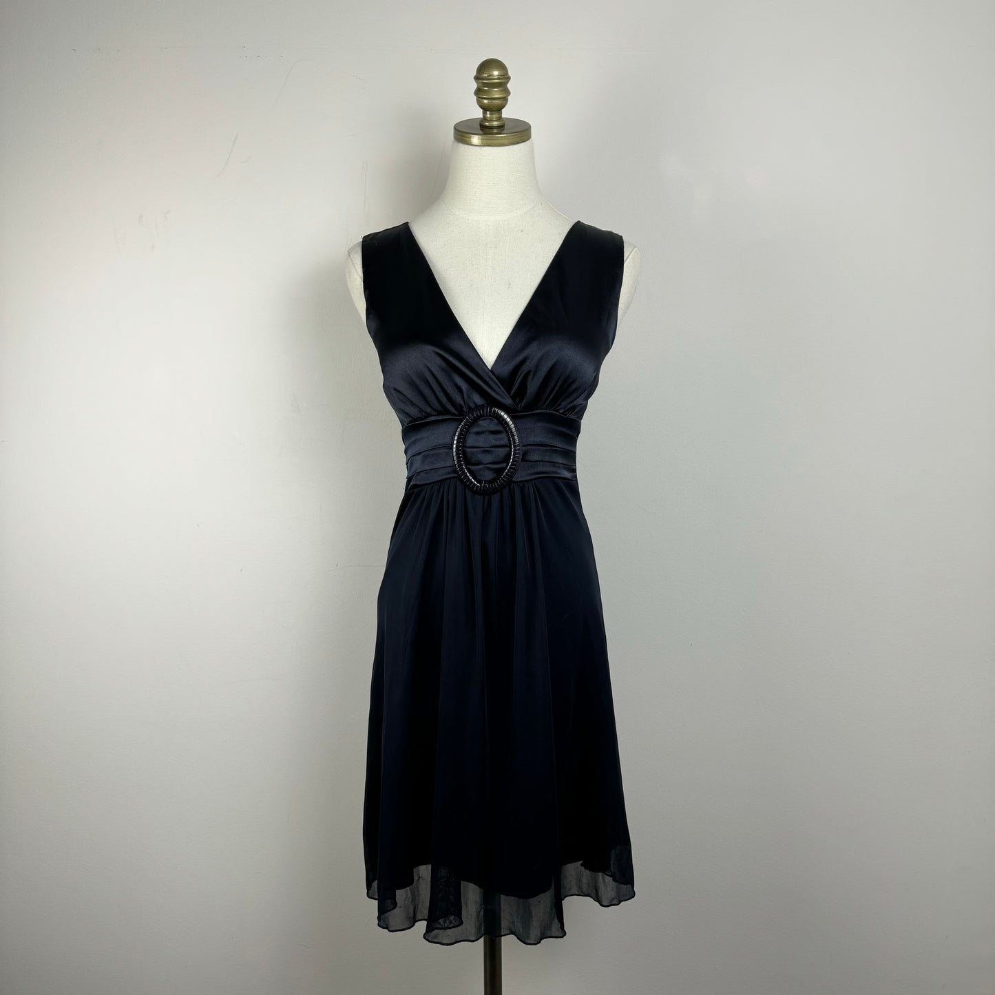 Vintage Babydoll Navy Mesh Mini Dress