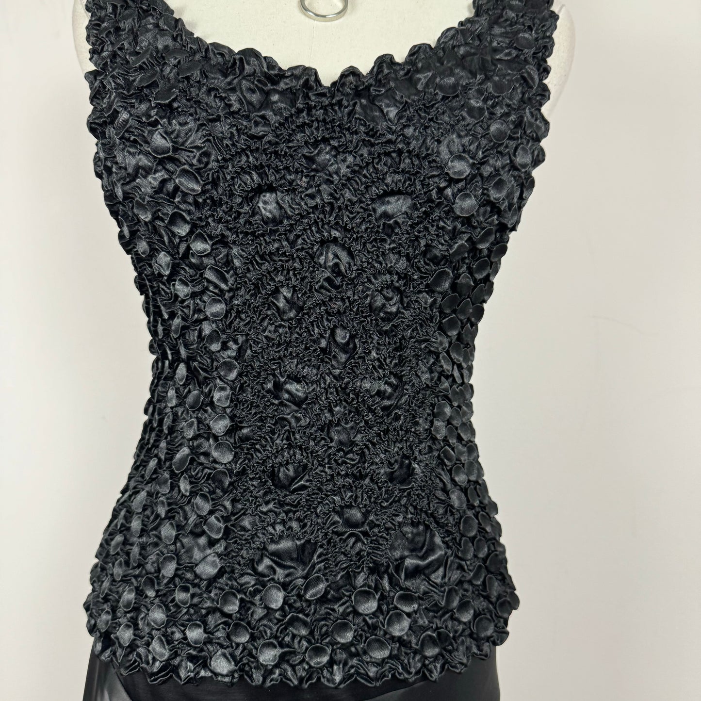 Vintage Black Textured Top