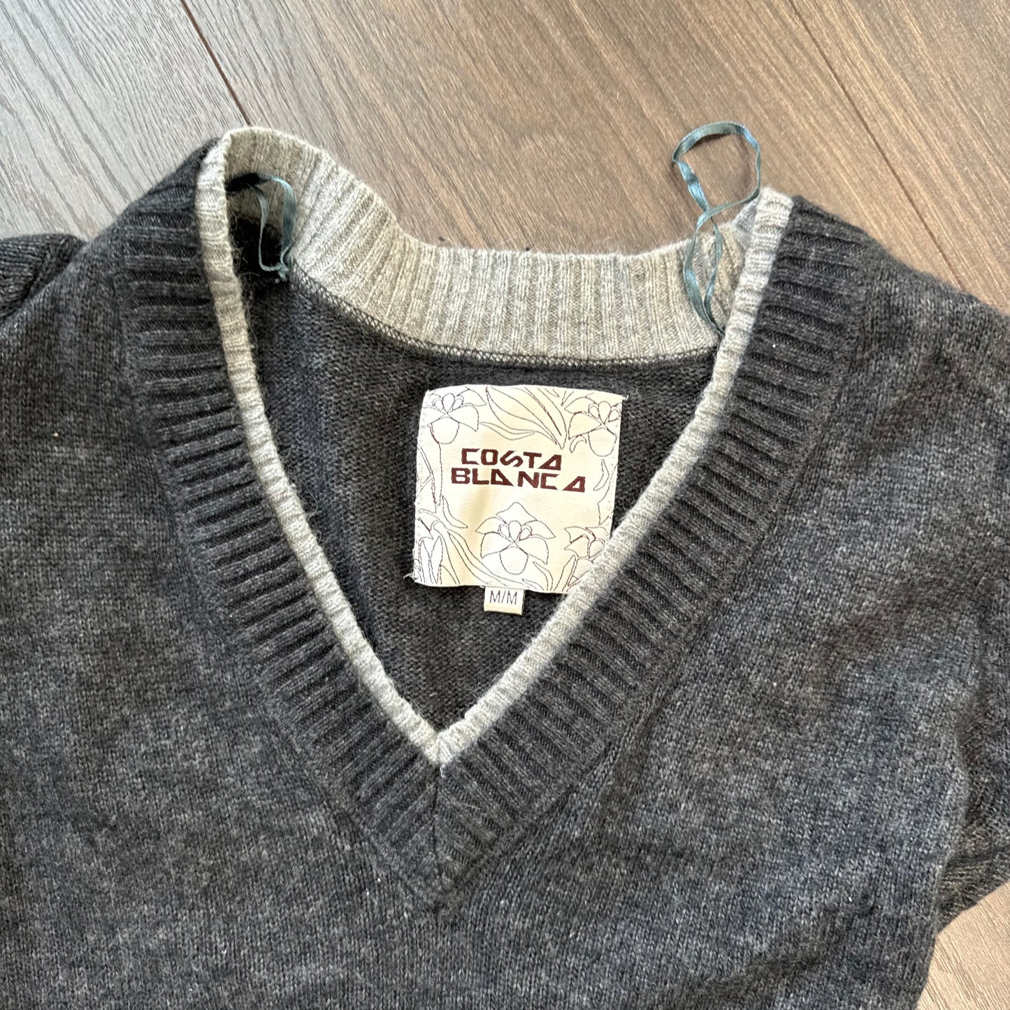 Costa Blanca Fitted Two-Tone Trim Sweater