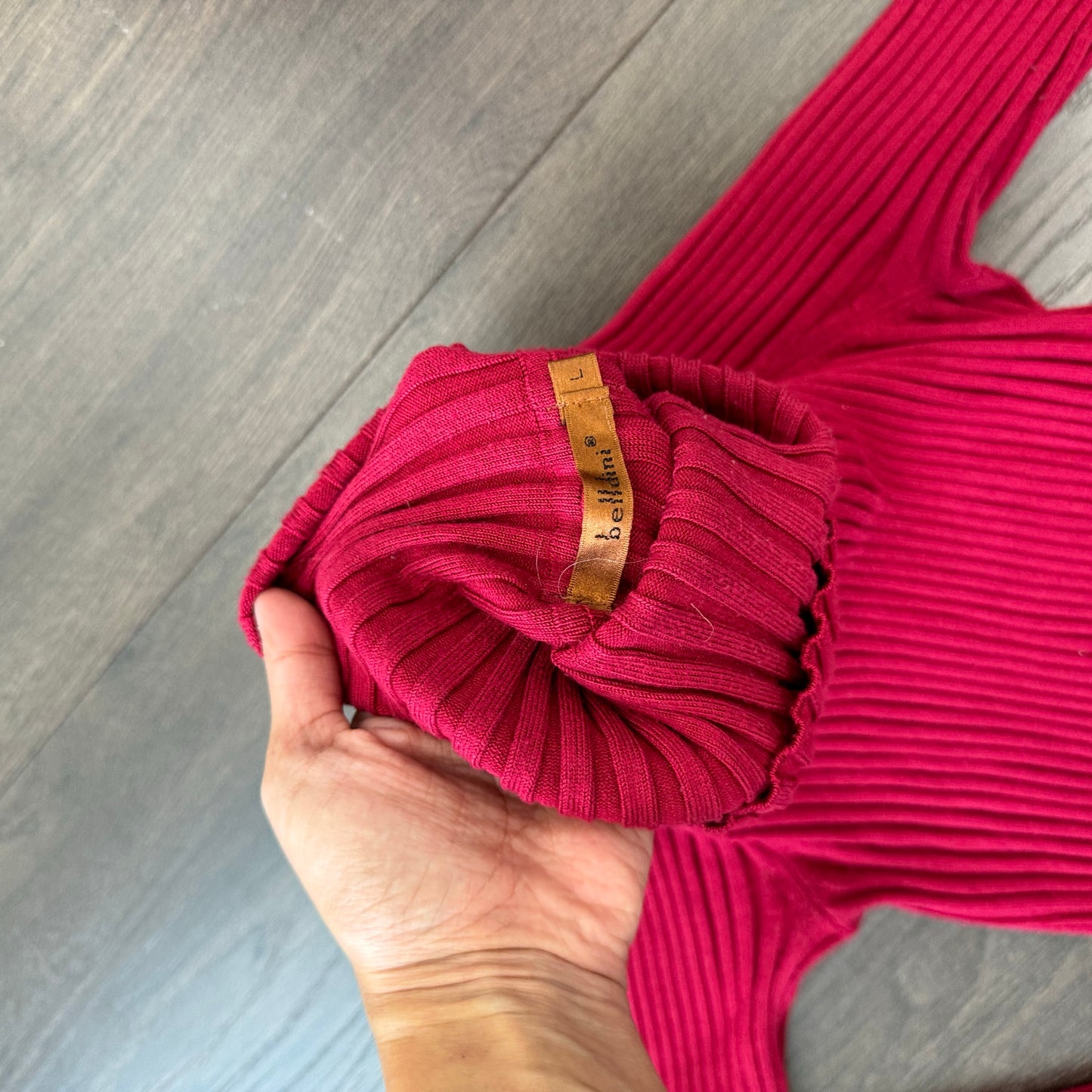 Red Fitted Turtleneck Sweater