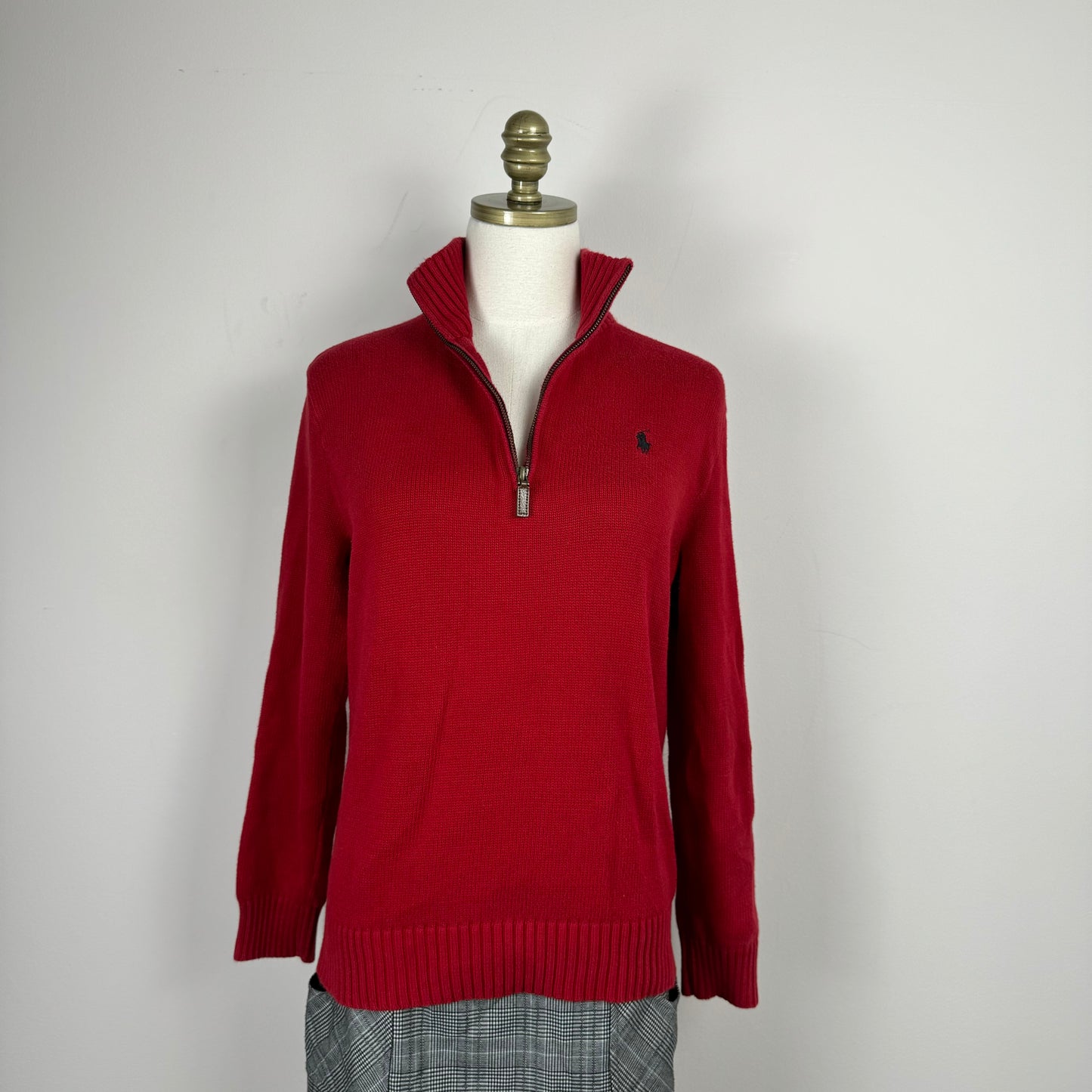 Red Polo Ralph Lauren Quarter Zip Sweater