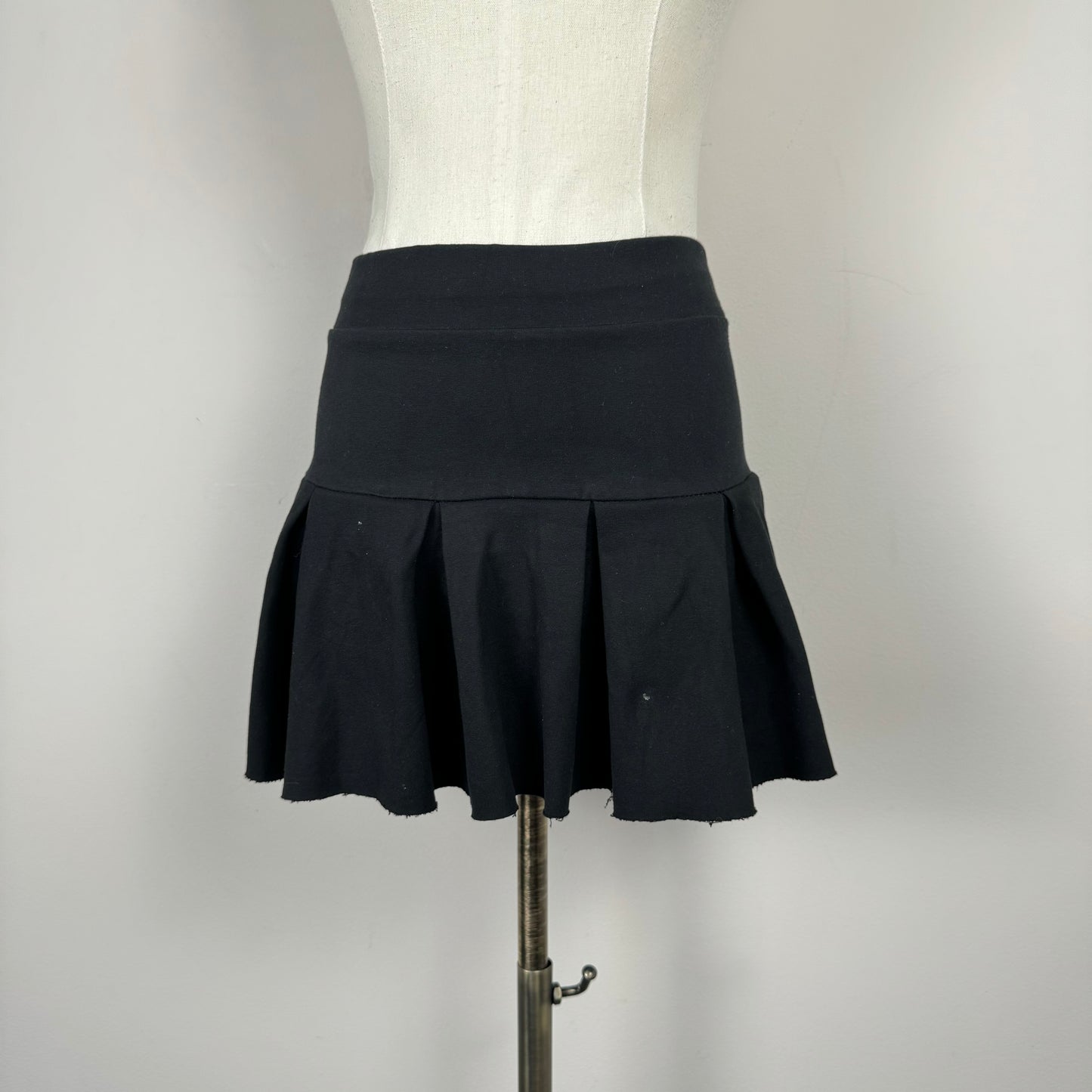 Black Pleated Mini Skirt