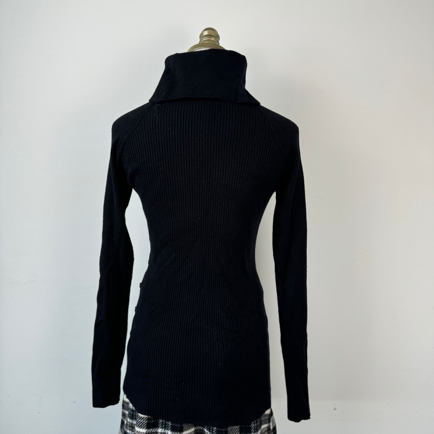 Black Fitted Turtleneck Sweater