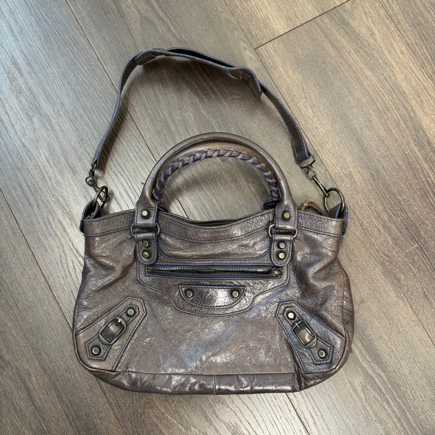 Brown Leather City Bag