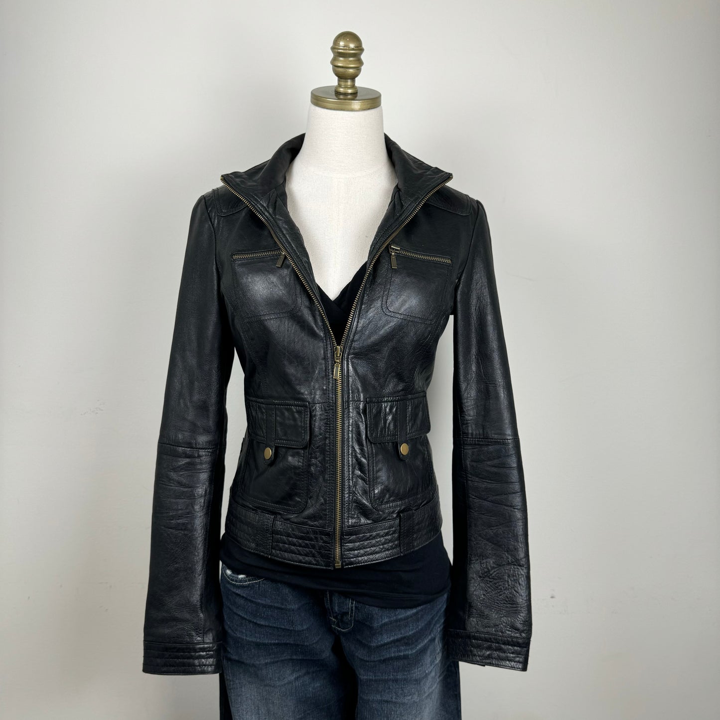 Black Fitted Moto Jacket