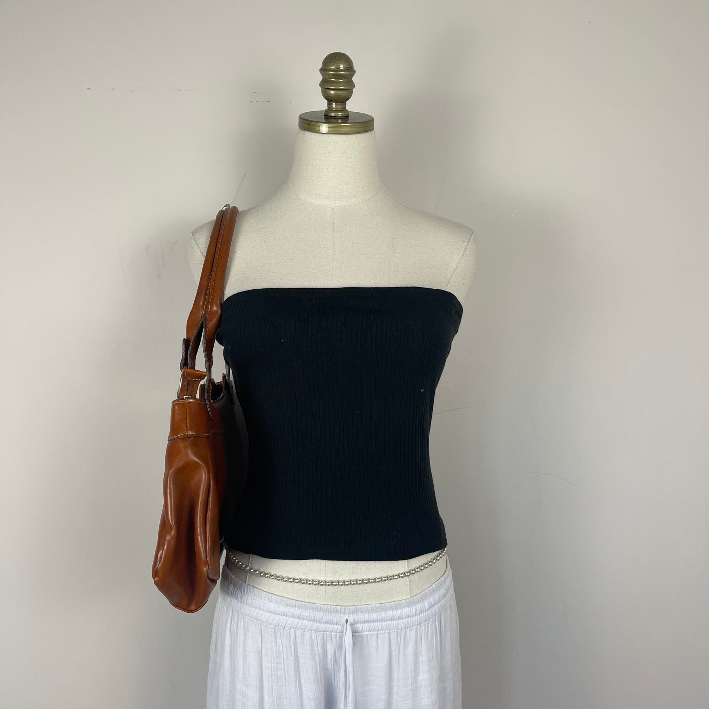 Vintage Tan Leather Shoulder Bag