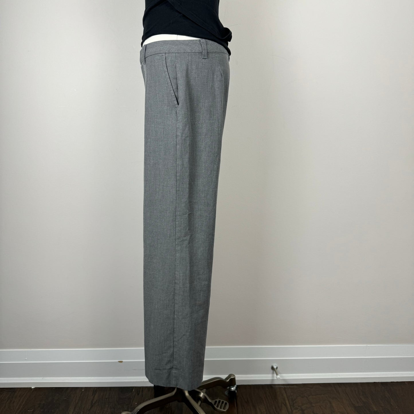 Grey Office Siren Flared Trousers